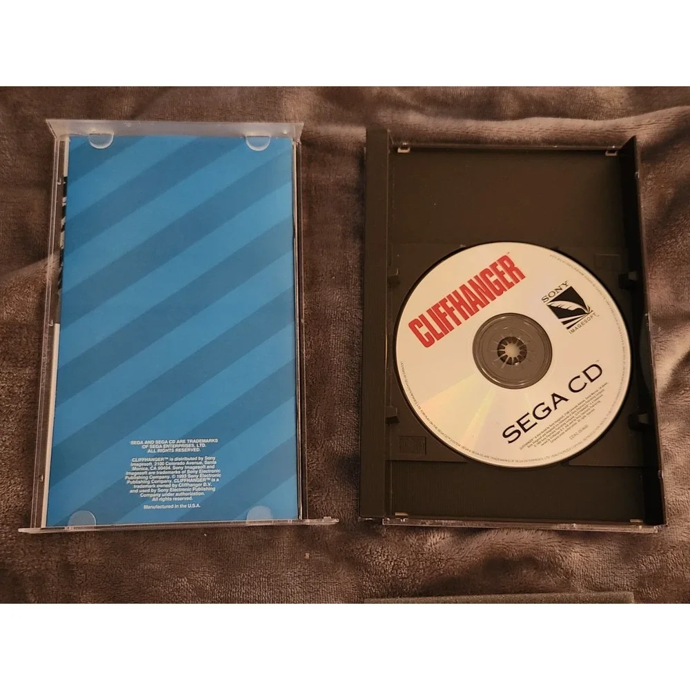 Cliffhanger (Sega CD, 1993) CIB BROKEN CASE